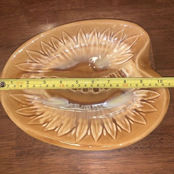 Vintage California Pottery Brown Ashtray Drip Glaze Glossy MADE IN USA 409 404 - Picture 4 of 5